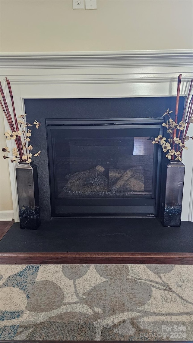 room details with a fireplace