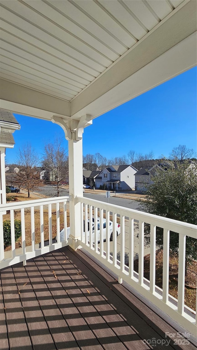 balcony with a residential view