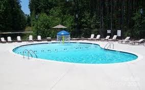 view of pool with a patio and pool water feature