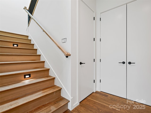 140 Upperfell Ct Unit 708, Asheville, NC 28803 - stairs featuring wood finished floors