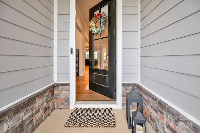 view of doorway to property