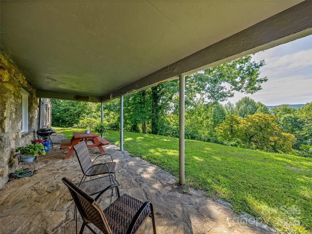 view of patio featuring area for grilling