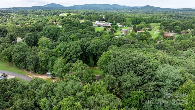 bird's eye view featuring a mountain view