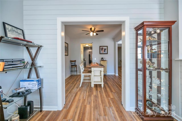 hallway featuring hardwood / wood-style floors