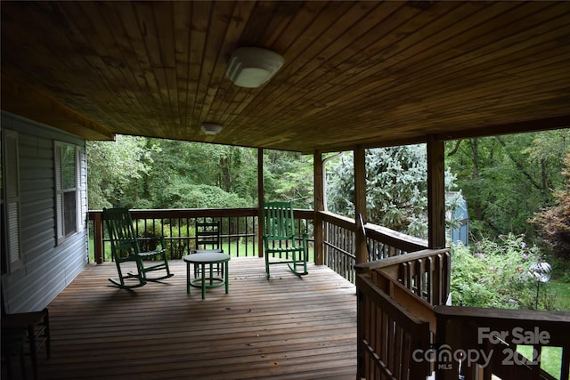 view of wooden terrace