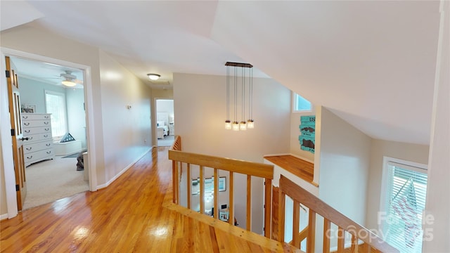 hall featuring light hardwood / wood-style floors