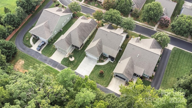 bird's eye view with a residential view