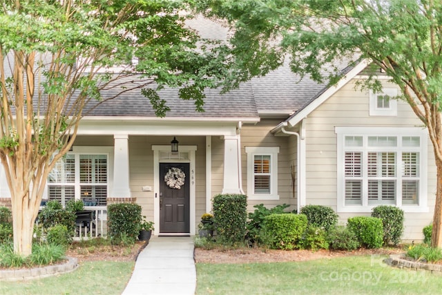 view of front of property with covered porch