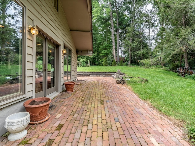 127 Springside Rd, Asheville, NC 28803 - view of patio / terrace featuring french doors