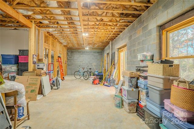 view of basement