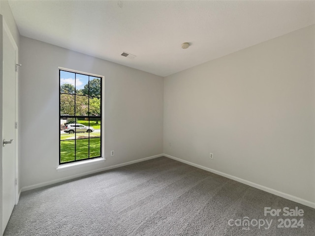 unfurnished room featuring carpet