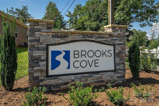 view of community sign