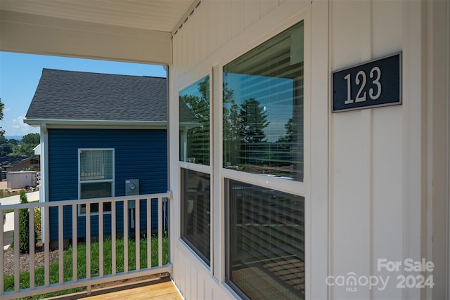 balcony with covered porch