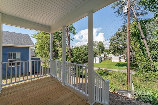 view of wooden deck