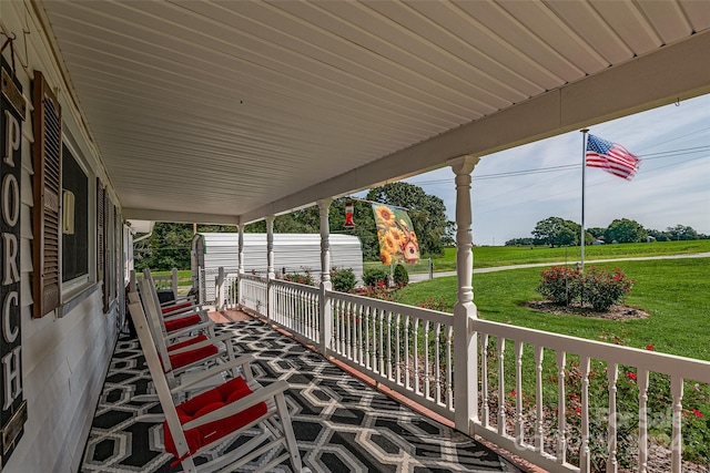 view of patio / terrace with a porch