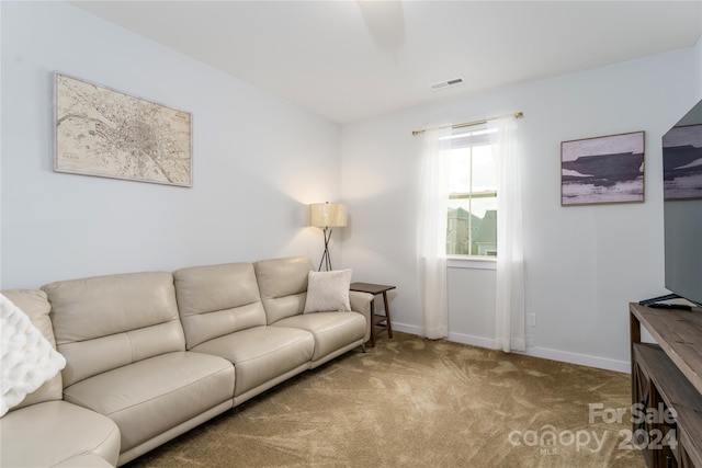 view of carpeted living room