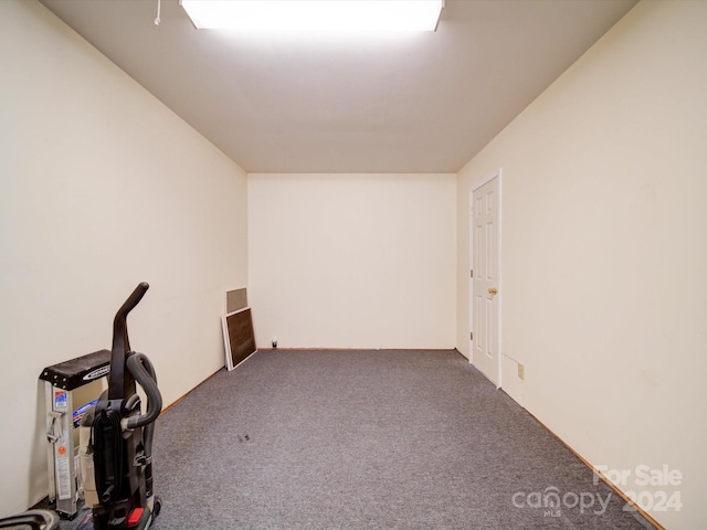 interior space featuring carpet