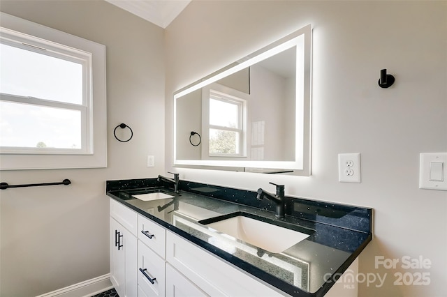 bathroom with vanity