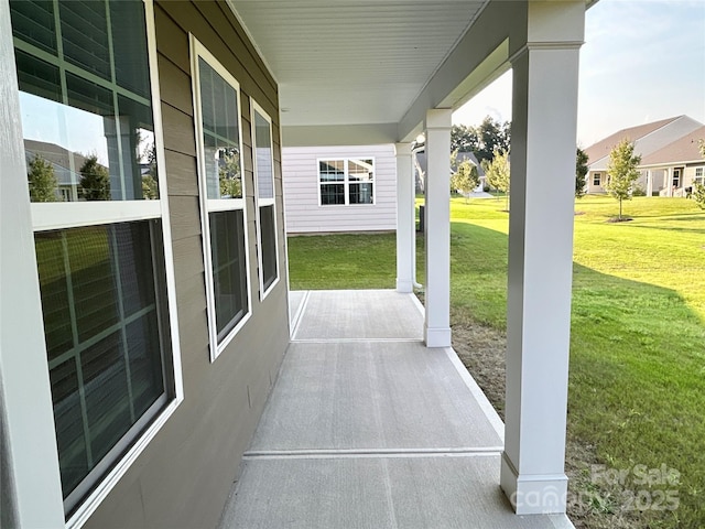 view of patio with covered porch