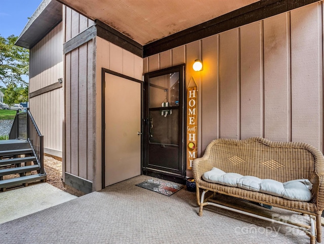 view of doorway to property