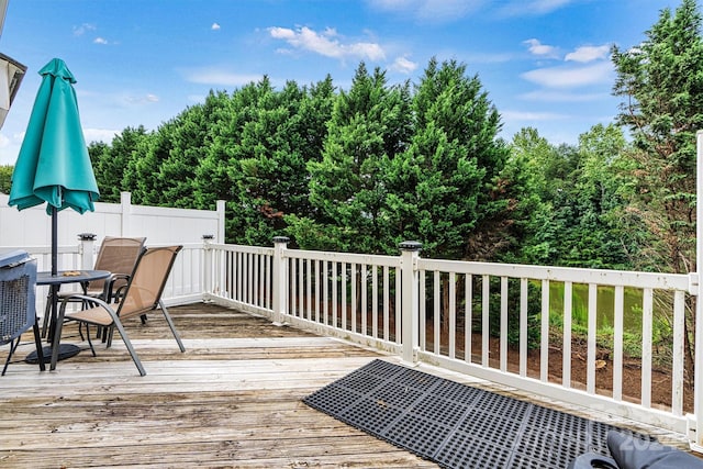 view of wooden terrace