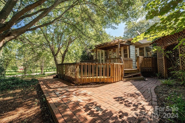 view of patio / terrace with a deck