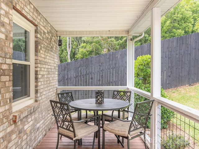 view of sunroom