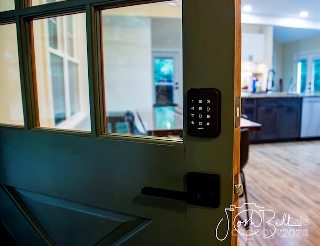 interior details featuring dishwasher and sink