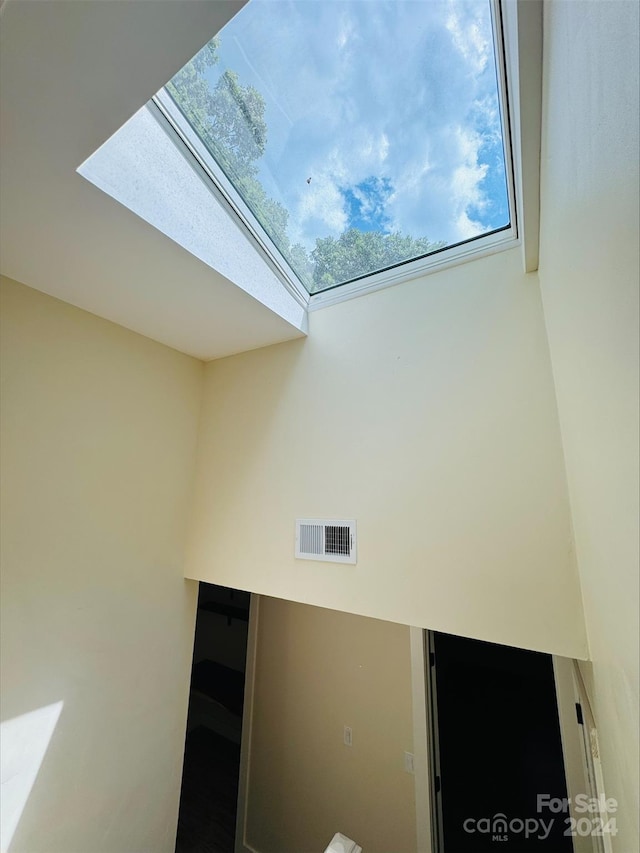 interior details with a skylight