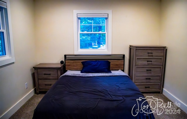 view of carpeted bedroom