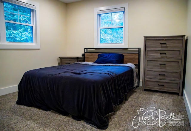 view of carpeted bedroom