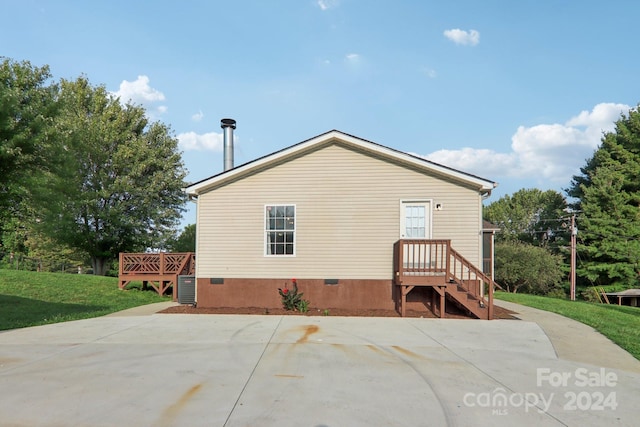 exterior space with a deck