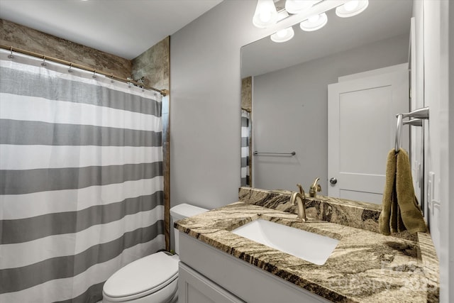 58 Greenwood Fields Dr, Asheville, NC 28804 - bathroom with toilet, curtained shower, and vanity