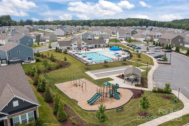 birds eye view of property