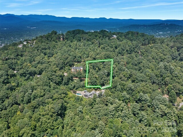 aerial view featuring a mountain view