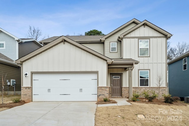 craftsman-style house with a garage