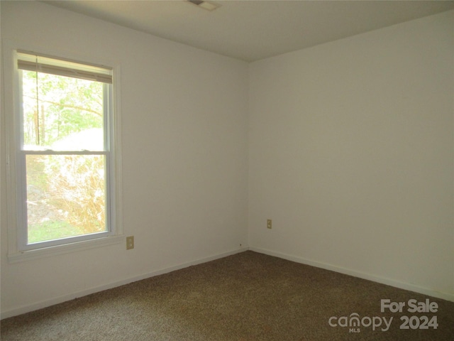 carpeted empty room featuring plenty of natural light