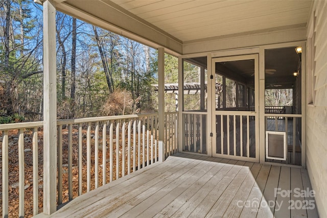 view of wooden terrace