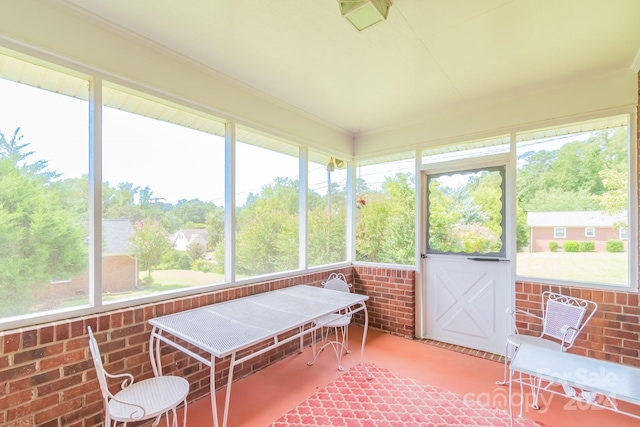 sunroom featuring a wealth of natural light