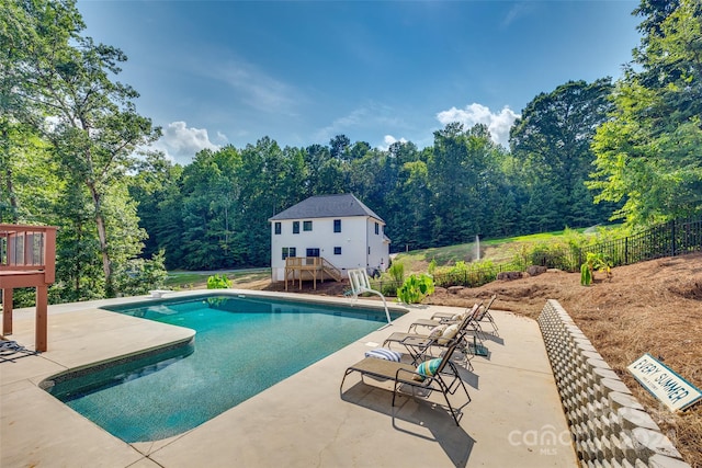 view of pool with a patio