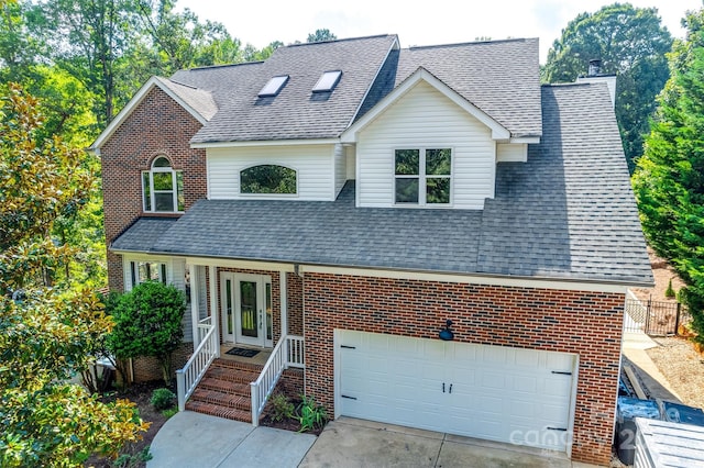 view of property featuring a garage