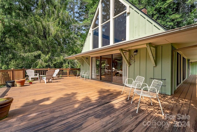 view of wooden terrace