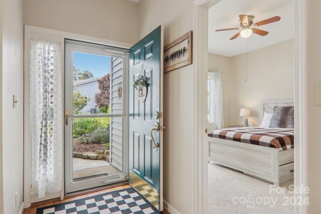 23 Country Meadows Ln, Hendersonville, NC 28792 - entryway featuring a ceiling fan