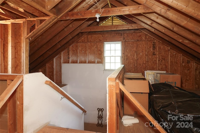 view of attic