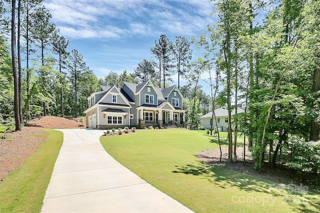 6178 Chimney Bluff Rd, Lancaster, SC 29720 - view of front facade with driveway, a garage, and a front yard