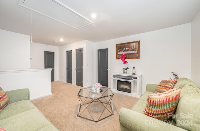 view of carpeted living room