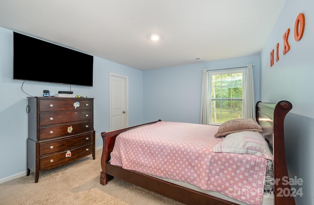 view of carpeted bedroom