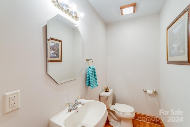 bathroom with sink and toilet