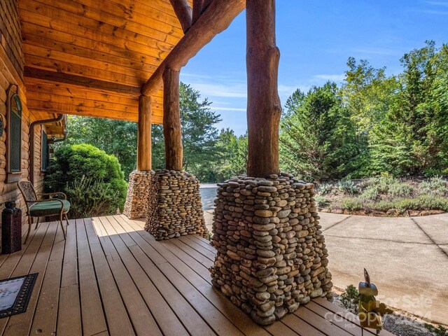 view of wooden terrace