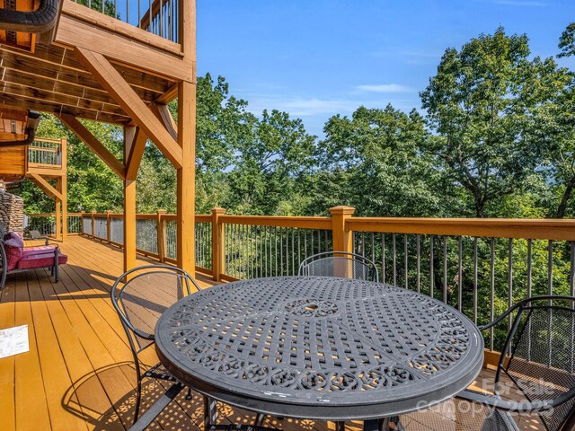 219 Highland Hts, Lake Lure, NC 28746 - deck featuring outdoor dining space